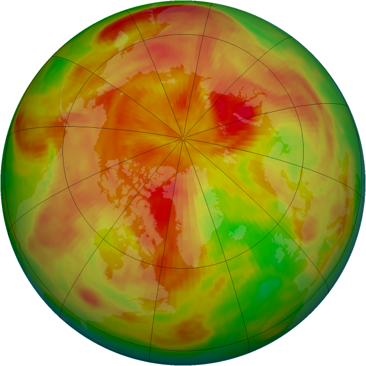 Arctic ozone map for 12 April 1987
